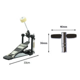 Maxbell Single Bass Drum Pedal with Drum Key Drum Accessory for Beginners Jazz Drums