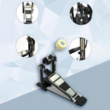 Maxbell Single Bass Drum Pedal with Drum Tuning Key for Beginner Drum Set Instrument
