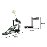 Maxbell Single Bass Drum Pedal with Drum Tuning Key for Beginner Drum Set Instrument