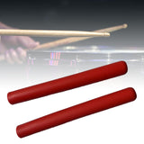 Maxbell 2x Anti Slip Drumstick Wrap Silicone Drumstick Grips for Adults Drummer Kids red