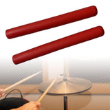 Maxbell 2x Anti Slip Drumstick Wrap Silicone Drumstick Grips for Adults Drummer Kids red