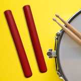 Maxbell 2x Anti Slip Drumstick Wrap Silicone Drumstick Grips for Adults Drummer Kids red
