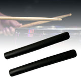 Maxbell 2x Anti Slip Drumstick Wrap Silicone Drumstick Grips for Adults Drummer Kids black