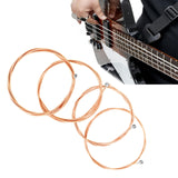 Maxbell Bass Strings Acoustic Bass Strings for Electric Guitar Folk Guitar Beginners 4 Strings SA41