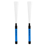 Maxbell Drumsticks Comfortable Grips Drum Brush Sticks for Jazz Acoustic Performance Blue white