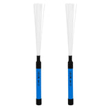 Maxbell Drumsticks Comfortable Grips Drum Brush Sticks for Jazz Acoustic Performance Blue white