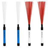 Maxbell Drumsticks Comfortable Grips Drum Brush Sticks for Jazz Acoustic Performance Blue white