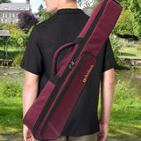 Maxbell Soprano Saxophone Clarinet Case with Exterior Pocket Gig Bag for Outdoor Violet Red