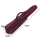 Maxbell Soprano Saxophone Clarinet Case with Exterior Pocket Gig Bag for Outdoor Violet Red