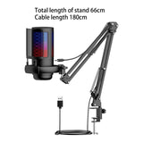 Maxbell USB Gaming Microphone for PC with Hanging Arm for Podcasting Chatting Recording Black