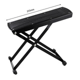 Maxbell Guitar Foot Stool Foldable 6 Position Height Adjustable for Ukulele Acoustic