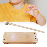 Maxbell Musical Instrument Durable Square Block Instrument Toy Wood Rhythm Block