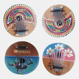 Maxbell 7 Key Kalimbas Exquisite Handpainted Patterns Thumb Piano for Beginners Gift