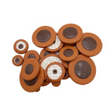 Maxbell 25x Saxophone Leather Pads Sax Leather Pads for Sax Accessory Alto Saxophone