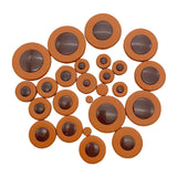 Maxbell 25x Saxophone Leather Pads Sax Leather Pads for Sax Accessory Alto Saxophone