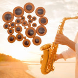 Maxbell 25x Saxophone Leather Pads Sax Leather Pads for Sax Accessory Alto Saxophone