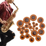 Maxbell 25x Saxophone Leather Pads Sax Leather Pads for Sax Accessory Alto Saxophone