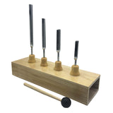 Maxbell 4Pcs Tuning Fork Set for Yoga Tuner Forks for Singing Practice Classroom Use style A
