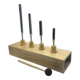 Maxbell 4Pcs Tuning Fork Set for Yoga Tuner Forks for Singing Practice Classroom Use style A