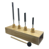 Maxbell 4Pcs Tuning Fork Set for Yoga Tuner Forks for Singing Practice Classroom Use style A