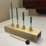 Maxbell 4Pcs Tuning Fork Set for Yoga Tuner Forks for Singing Practice Classroom Use style A
