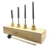 Maxbell 4Pcs Tuning Fork Set for Yoga Tuner Forks for Singing Practice Classroom Use style B