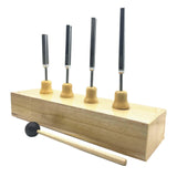 Maxbell 4Pcs Tuning Fork Set for Yoga Tuner Forks for Singing Practice Classroom Use style B