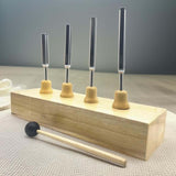 Maxbell 4Pcs Tuning Fork Set for Yoga Tuner Forks for Singing Practice Classroom Use style B