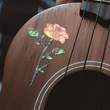 Maxbell Guitar Headstock Sticker Brass Guitar Rose Flower Professional Inlay Sticker