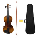 Maxbell Solid Wood Violin Acoustic Violin 4/4 Violin for Birthday Concert Practicing