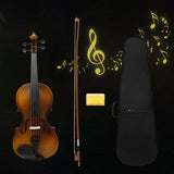 Maxbell Solid Wood Violin Acoustic Violin 4/4 Violin for Birthday Concert Practicing