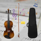 Maxbell Solid Wood Violin Acoustic Violin 4/4 Violin for Birthday Concert Practicing