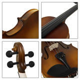 Maxbell Solid Wood Violin Acoustic Violin 4/4 Violin for Birthday Concert Practicing