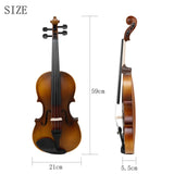 Maxbell Solid Wood Violin Acoustic Violin 4/4 Violin for Birthday Concert Practicing