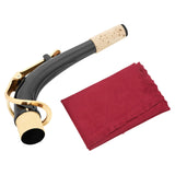 Maxbell Alto Saxophone Neck Durable Sax Replacement Part Brass for Alto Saxophone Golden with Cloth