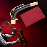 Maxbell Alto Saxophone Neck Durable Sax Replacement Part Brass for Alto Saxophone Golden with Cloth