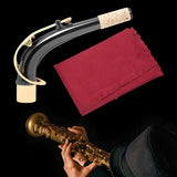 Maxbell Alto Saxophone Neck Durable Sax Replacement Part Brass for Alto Saxophone Golden with Cloth