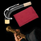 Maxbell Alto Saxophone Neck Durable Sax Replacement Part Brass for Alto Saxophone Argent with Cloth