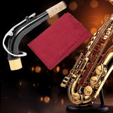 Maxbell Alto Saxophone Neck Durable Sax Replacement Part Brass for Alto Saxophone Argent with Cloth