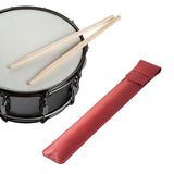 Maxbell Drumsticks Storage Bag Durable Carrying Case Portable Drumstick Leather Case Red