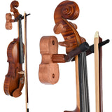 Maxbell Violin Wall Mount Hanger Violin Wall Stand for Music Room Decor Viola Violin Mahogany