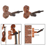 Maxbell Violin Wall Mount Hanger Violin Wall Stand for Music Room Decor Viola Violin Mahogany