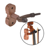 Maxbell Violin Wall Mount Hanger Violin Wall Stand for Music Room Decor Viola Violin Black Walnut