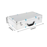 Maxbell Microphone Case Aluminum Impact Resistant Live Broadcast Hard Shell Mic Case 51x27x14cm argent