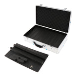 Maxbell Microphone Case Aluminum Impact Resistant Live Broadcast Hard Shell Mic Case 51x27x14cm argent