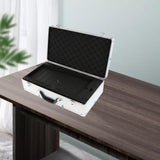 Maxbell Microphone Case Aluminum Impact Resistant Live Broadcast Hard Shell Mic Case 51x27x14cm argent