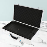 Maxbell Microphone Case Aluminum Impact Resistant Live Broadcast Hard Shell Mic Case 51x27x14cm argent