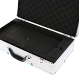 Maxbell Microphone Case Aluminum Impact Resistant Live Broadcast Hard Shell Mic Case 51x27x14cm argent