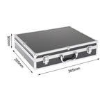 Maxbell Microphone Case Aluminum Impact Resistant Live Broadcast Hard Shell Mic Case 51x27x14cm black