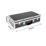 Maxbell Microphone Case Aluminum Impact Resistant Live Broadcast Hard Shell Mic Case 36.5x28.5x9cm argent